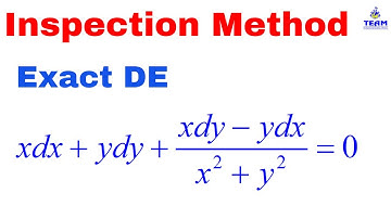 Inspection Method Exact Differential Equations Method