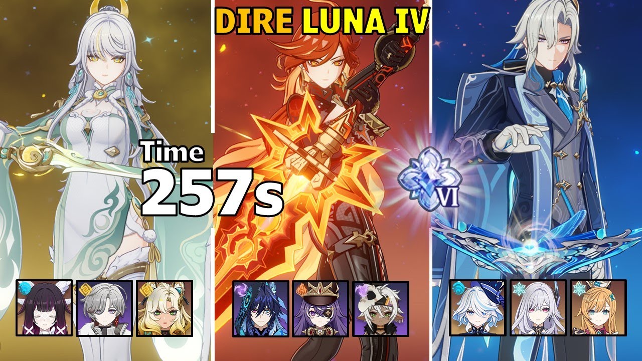 C2 Zibai & C2 Mavuika & C3 Neuvillette - Dire Stygian Onslaught Luna IV Genshin Impact