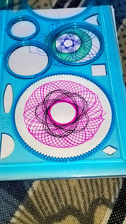 How many circles were drawn? Design ruler Retro Design Tin Drawing Set #2024 #shorts #Spirograph.