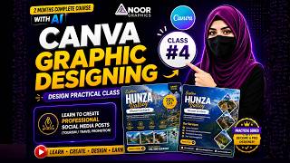 Canva Social Media Post Design Tutorial 🔥 | Tourism Post Design Step By Step | Class #4