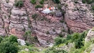 Espectacular rescate de una mujer herida en el Cañón del Río Leza