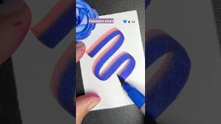 💙x🪷Dual-Color Effect with Marker 🎨✨Satisfying 🥹 #shorts #art #youtubeshorts #satisfying