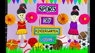 sports day craft | school sports day decoration | sports day poster making | sports day craft ideas image