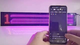 5V Scrolling LED Matrix Panel Bluetooth Smart APP LED Matrix Panel Flexible Car Sign Display 12*68cm screenshot 4