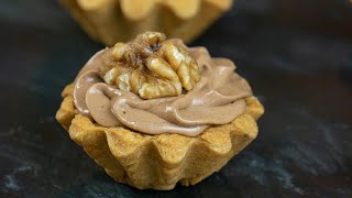 ميني تارتولات بكريمة الشوكولاتة mini tartelette au créme chocolate