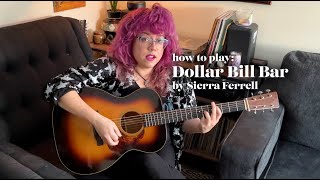 Sierra Ferrell - Dollar Bill Bar tutorial (easy and intermediate guitar)