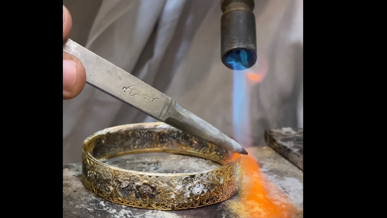 Bangle Make How to make gold bangle ! How gold bangle is made ! Gold bangle making ...