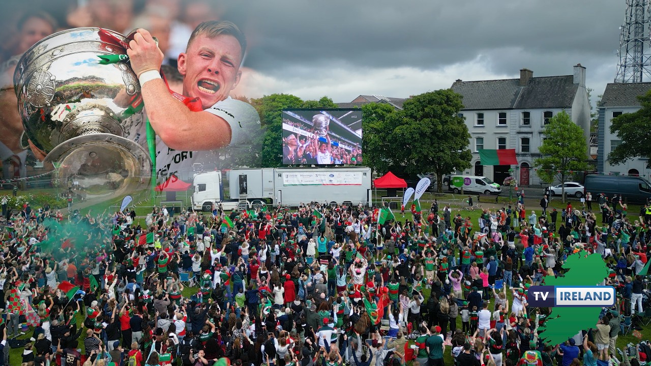 The Mall in Castlebar became the heart of the celebrations as thousands of Mayo supporters gathered to watch the 2026 All-Ireland Senior Football Final on a giant outdoor screen. Organised by Castlebar Chamber in partnership with Mayo County Council, the event brought the community together to cheer on Mayo as they faced Kerry in Croke Park.

As the final whistle sounded, decades of heartbreak gave way to pure joy. After 75 years, Mayo were once again crowned All-Ireland Senior Football Champions, bringing the Sam Maguire Cup back to the county for the first time since 1951.

This short highlights film captures the incredible atmosphere on The Mall, the emotional reactions of supporters, celebrations with local fans, and the unforgettable scenes that unfolded as an entire county celebrated a truly historic day.

🎥 Produced by: TV Ireland