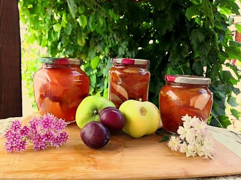 ВАРЕНЬЕ ИЗ ЯБЛОК. ВКУСНОЕ ВАРЕНЬЕ ИЗ ЯБЛОК ДОЛЬКАМИ. ВАРЕНЬЕ ИЗ СЛИВ И ЯБЛОК.