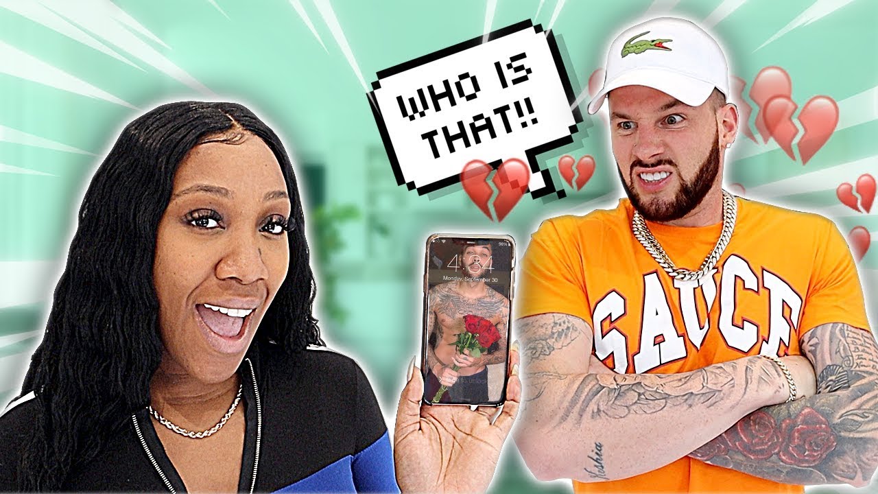 ANOTHER MAN AS MY LOCK SCREEN PRANK