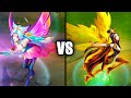 Faerie Court Seraphine vs Graceful Phoenix Seraphine Skins Comparison (League of Legends)