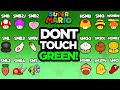 EVERY MARIO GAME: Don't Touch the Color Green Challenge!