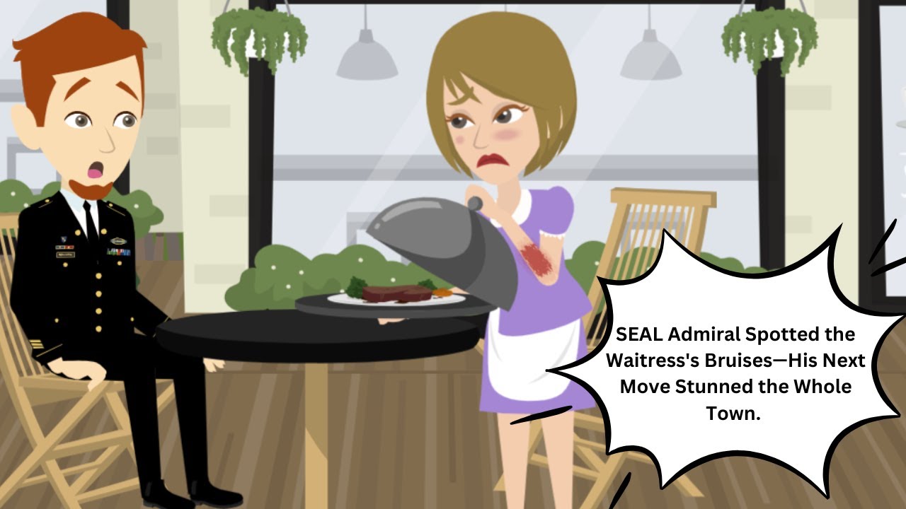 SEAL Admiral Spotted the Waitress's Bruises—His Next Move Stunned the Whole Town.