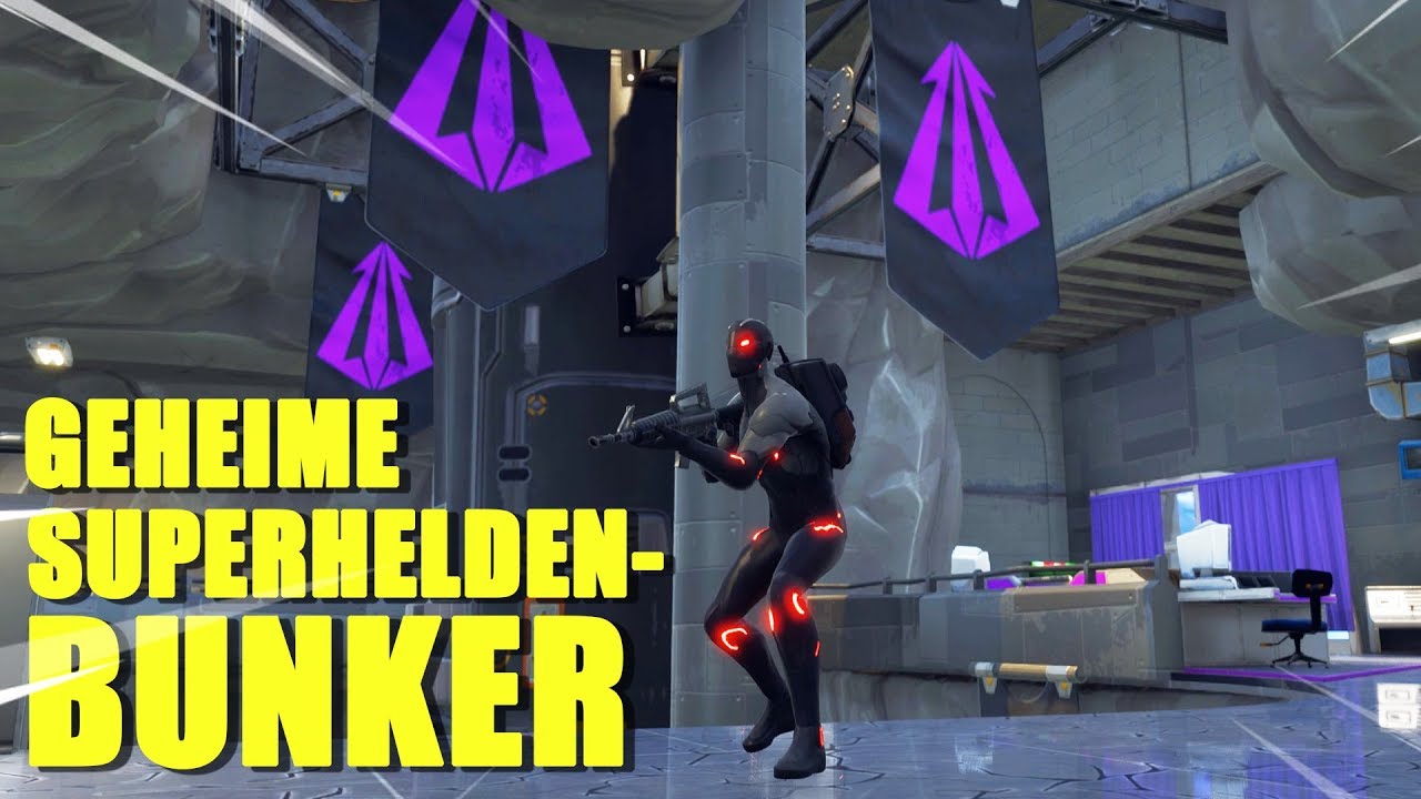 geheime fortnite superhelden bunker - fortnite geheimer bunker