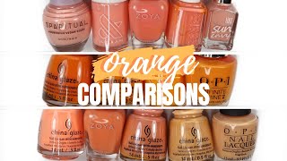 Coral/Orange Polish Comparisons Elizabeth Anne