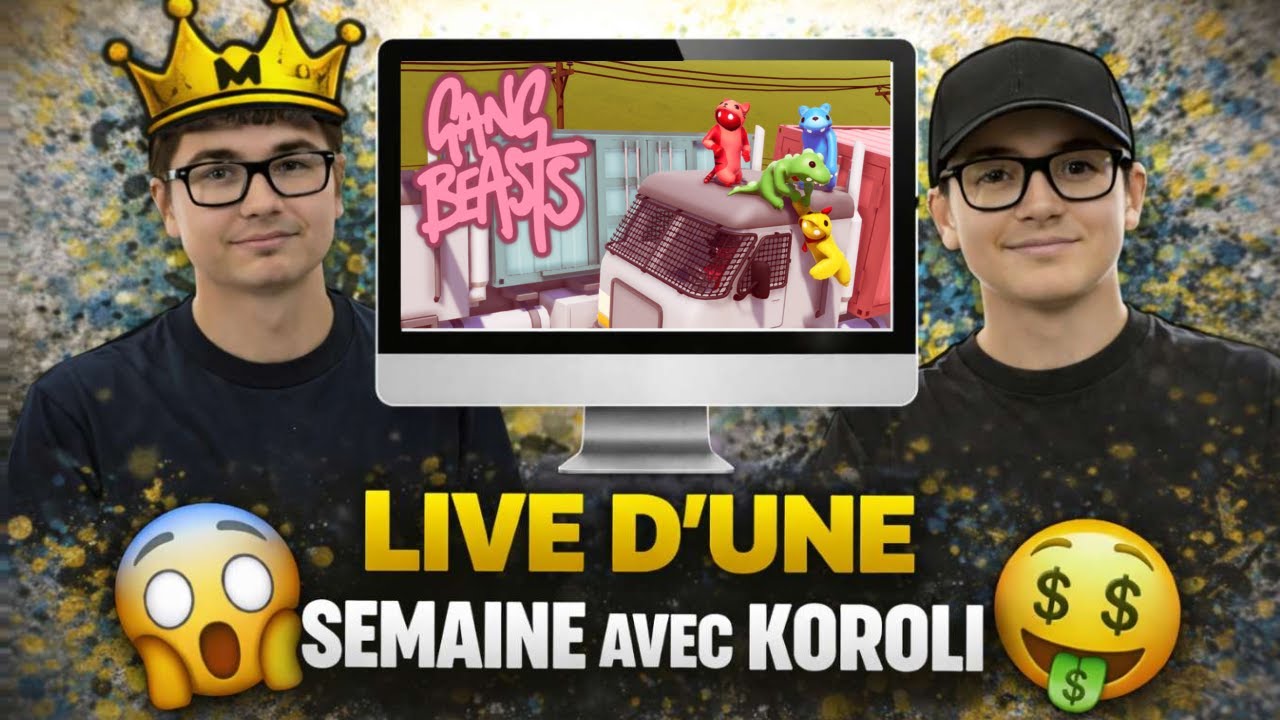 début du défi et gang beasts | rediff j1 live 7j