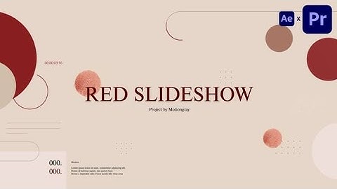 Premiere Pro Template: Slideshow + Free Font