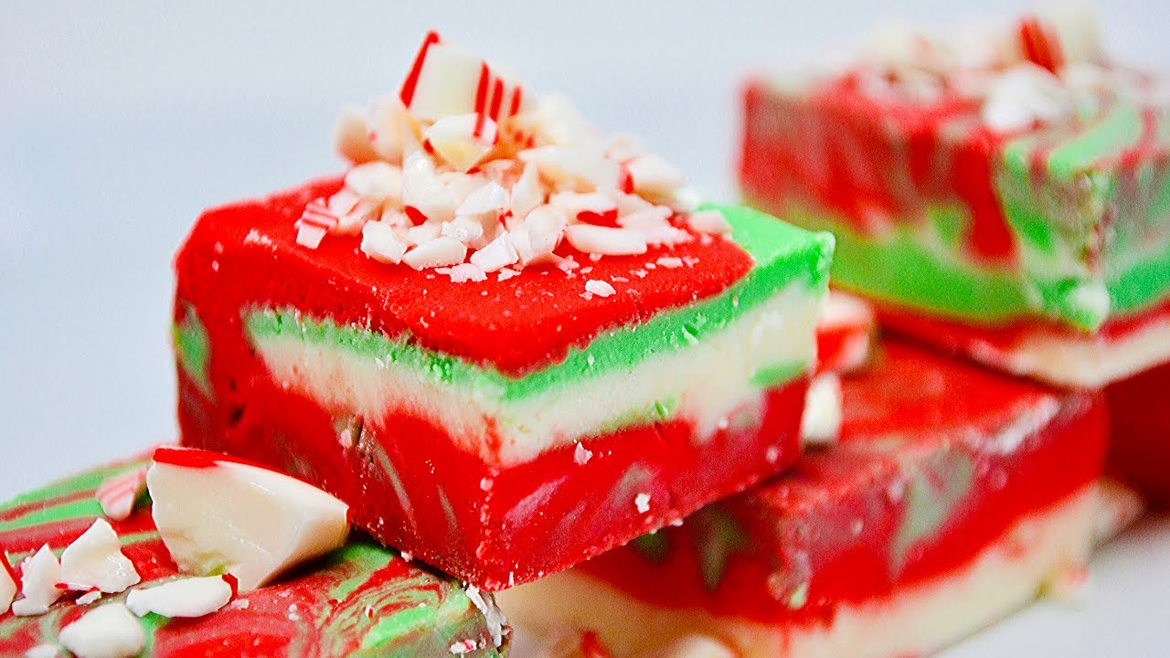 3-Ingredient Holiday Swirl Fudge | Crumbs and Confetti with Diana - YouTube