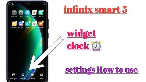 infinix smart 5 widget clock ⏰ settings features. || How to use
