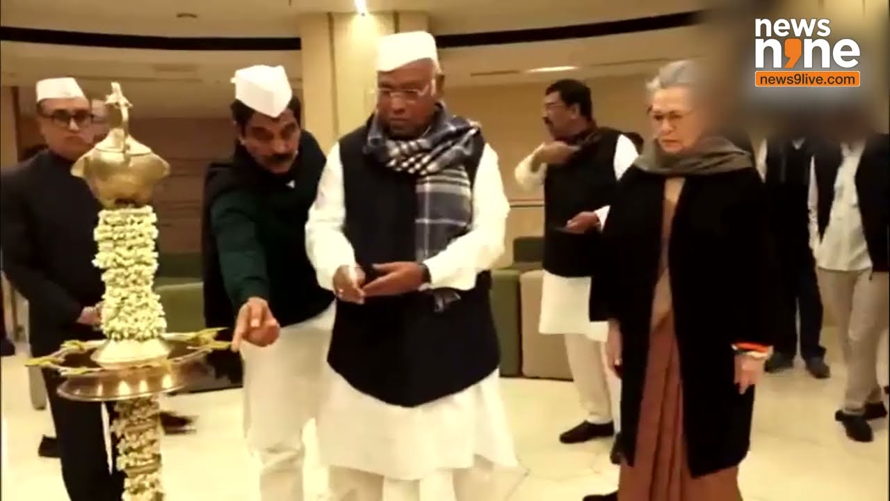 Congress Leaders Kharge, Rahul & Sonia Gandhi Inaugurates New HQ 'Indira Gandhi Bhawan' in Delhi