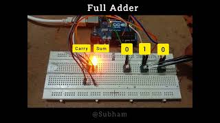 Full Adder using Arduino ¦¦ without any logic gates ¦¦ 3bit Full Adder