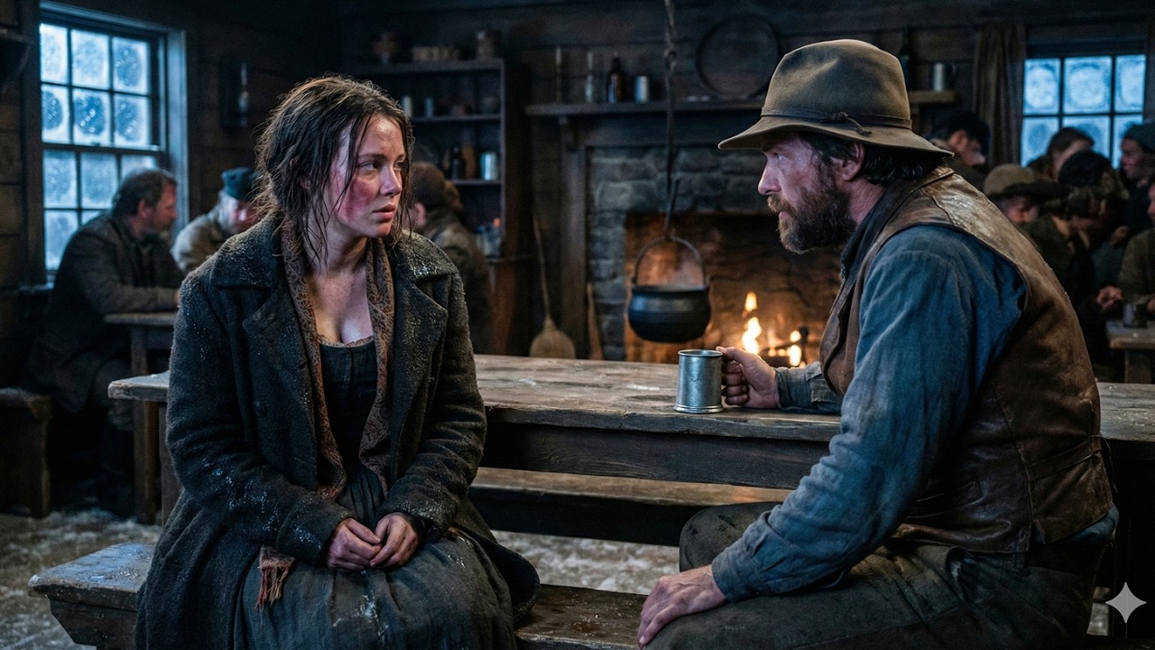 Snow Fell as She Begged for Work, The Cowboy Said 