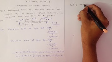 THEOREM OF THREE MOMENTS(In Hindi) - Structural Analysis-1