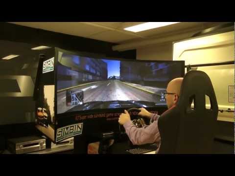 Simulated driving, a little too fast city driving.
