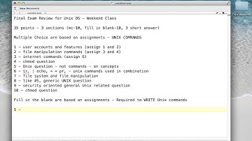 Unix OS Weekend 2-15-14 - Lecture 14