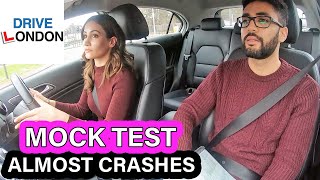 UK Driving test  Learner Driver Almost Crashes In A Mock Test  London 2020