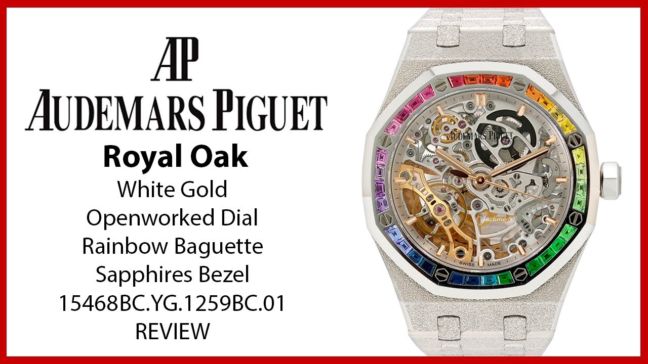 Audemars Piguet Royal Oak Frosted Gold Rainbow Baguette Sapphires