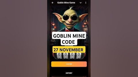 Goblin Mine Game Code Today 27 November Goblin Mine Game Code Today #goblin #code