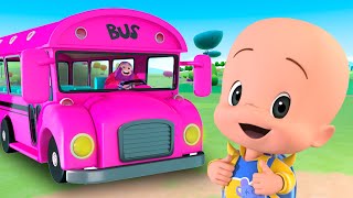 As rodas do ônibus rosa | The Wheels On the Colorful Bus | Sing Along Videos | Kids | Cleo & Cuquin