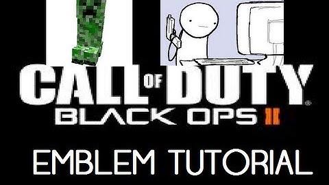 Black Ops 2 Emblem Tutorial - Minecraft Creeper & Gun Meme