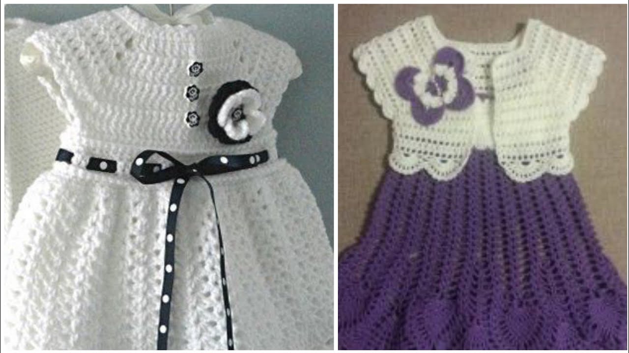 woolen crochet frock design