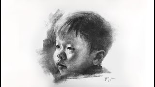 Zimou Tan | Art | How to draw a child portrait demo.