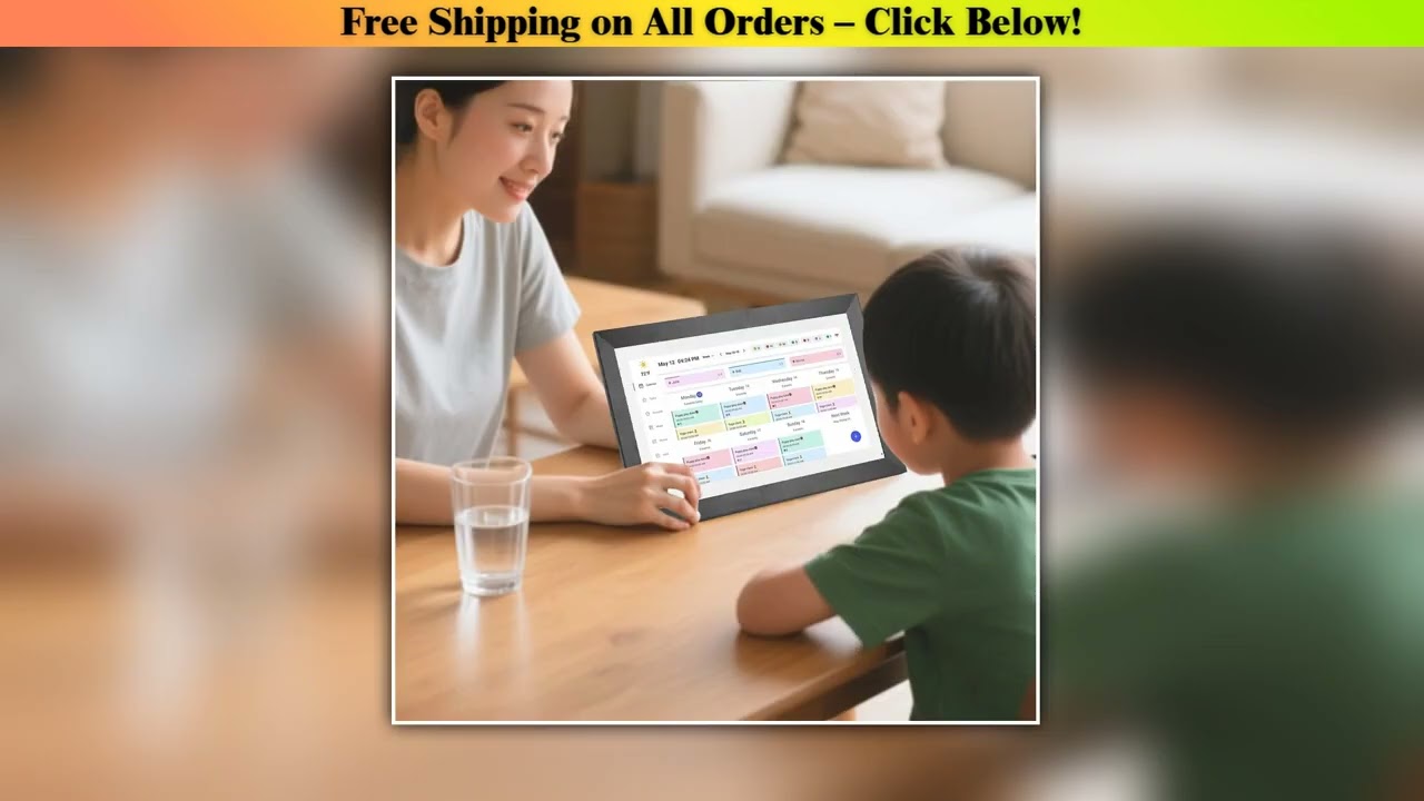 Smart Digital Calendar 1080P 15.6 Inch Touchscreen WiFi Interactive Display Wall Planner Digital