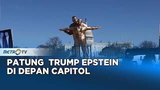 Patung Trump dan Epstein Di Depan Gedung Capitol Jadi Sorotan
