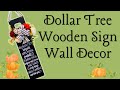 Dollar tree wooden sign  fall diy decor  cricut decal