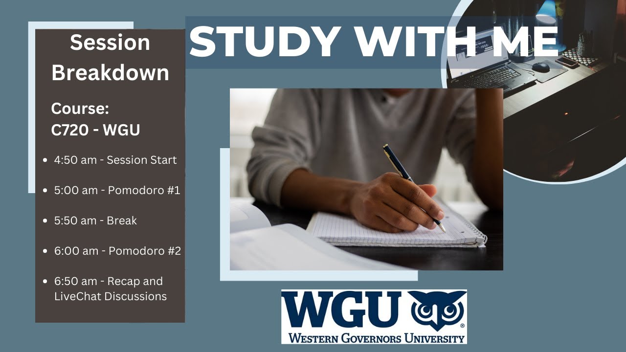 Live Study w/ Me | 2 Hours POMODORO Method | WGU - C720 