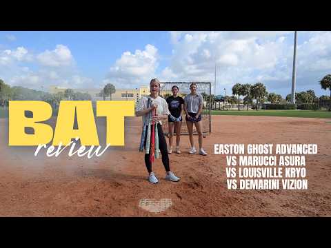 Bat Review -  Easton Ghost Advanced, Louisville Kyro, Marucci Asura, Demarini Vision