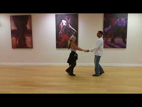 West Coast Swing - basic, left side pass (also with inside turn), J Hook