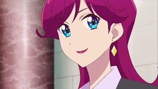 انمي Aikatsu Friends تاماكي إنجوجي تهتم بعمق بمصالح أيدولزها ومساعيها وهي مديرة Mio و Aine