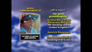 Victoire Sylvestre (nee Griffith) ~ Long Obituary