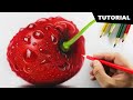 Drawing cherry with color pencil  tutorial for beginners