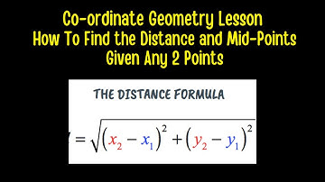 NCEA Level 2 Co-ordinate Geometry  - Finding Mid-Points and Distance of 2 Points