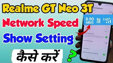 Realme GT Neo 3T me net Speed kaise show kare | Realme GT Neo 3t me Network Speed Kaise show kare