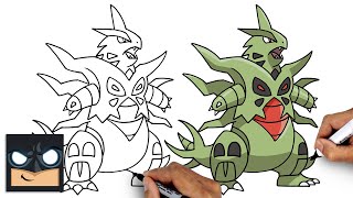 how to draw pokemon mega tyranitar