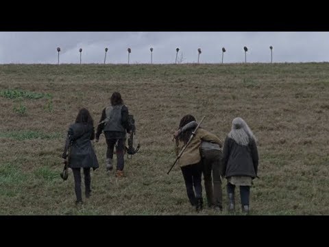 Most Disturbing Walking Dead Scene In A Long Time 9x15 Head on Pikes Scene