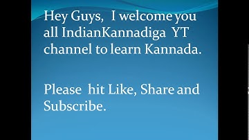 Learn Kannada using Tamil  : Basic Conversations l   Indian Kannadiga Learn learn